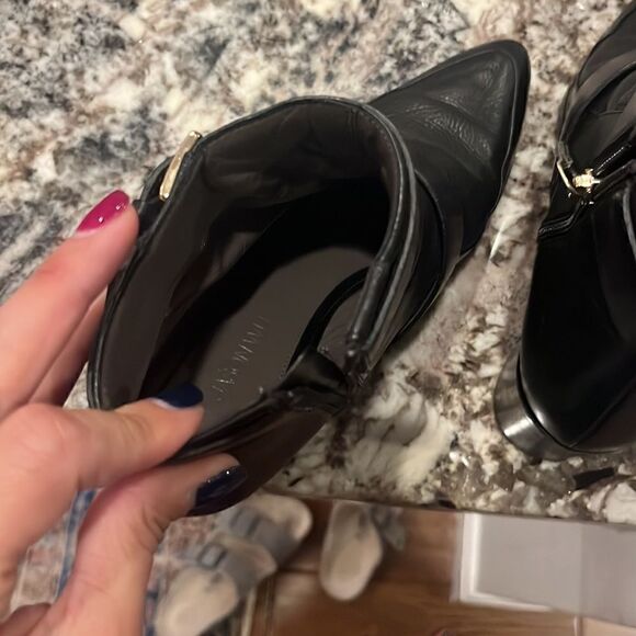 Jason Wu Double Buckle Pointed Toe Leather Booties - Picture 10 of 12